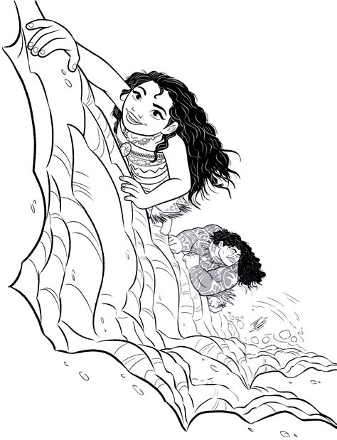 Walt Disney Coloring Pages Moana Waialiki And Maui Walt Disney Characters Photo 40048757