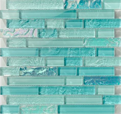 Bahamas Aqua Linear Glass Tile Tiles And Deco