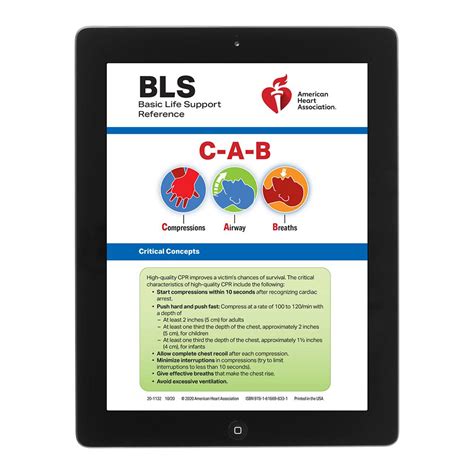 Aha 2020 Basic Life Support Bls Digital Reference Card 20