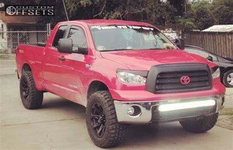 Red Toyota Tundra With Black Rims