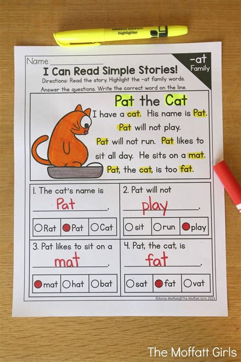 I Can Read Simple Stories With Cvc Word Families Read The Story