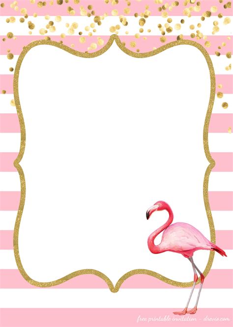 birthday invitations flamingo style