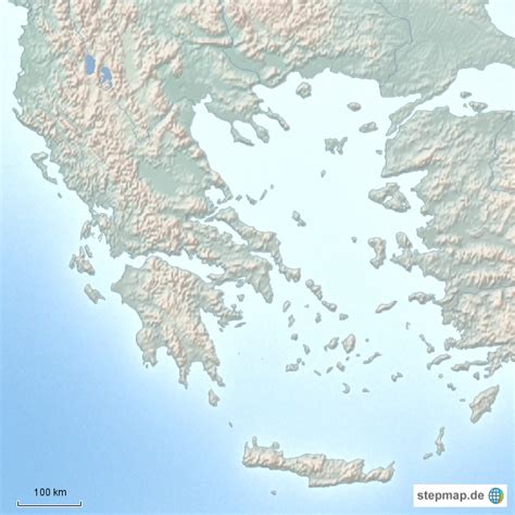 StepMap Griechenland Relief Landkarte für Deutschland
