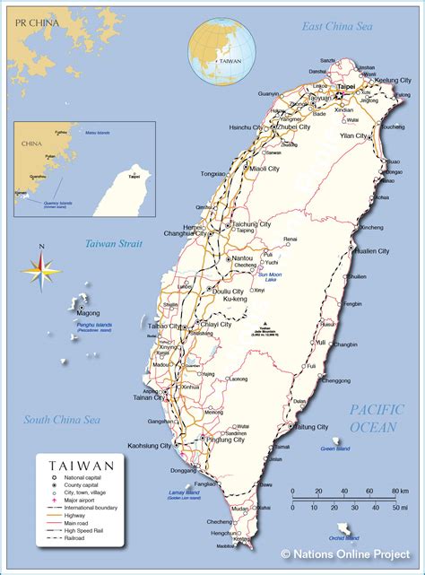 Taipei tourist map near taipei, taiwan. Political Map of Taiwan - Nations Online Project