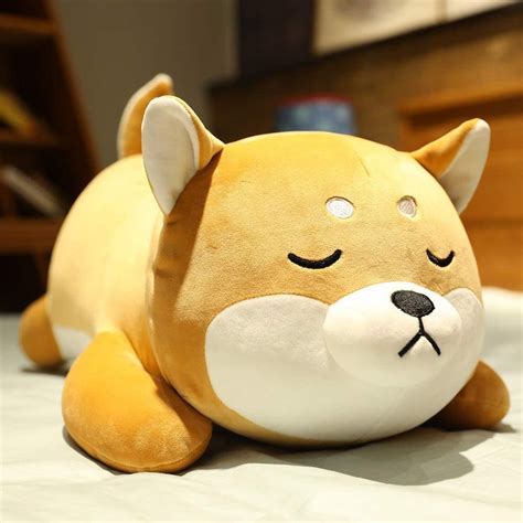 Shiba Inu Plush Pillowsoft Corgi Stuffed Animals Toy Cute Sleeping