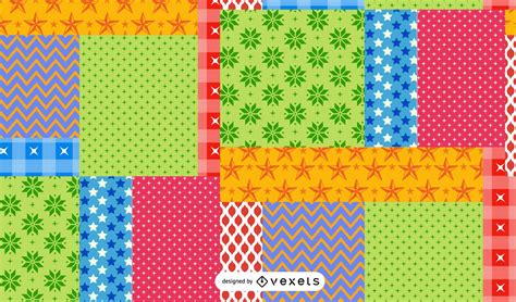 Patchwork Pattern Illustration Vector Download