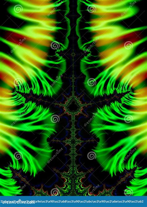 Green Fractals Swirls Stock Photo Image Of Blue Designs 74647730