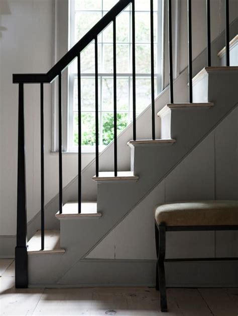 Modern farmhouse satin black round. Staircase | Farmhouse Entry | Rustic stairs, Modern stair ...