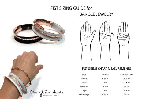 Sizing Guide Cuffs And Bangles — Cheryl Eve Acosta Sculptural Jewelry