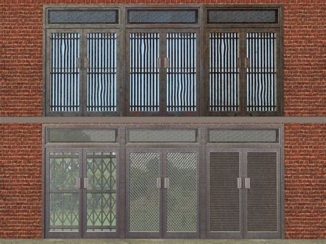 Mod The Sims Big Entrance Door And Window Grunge Colours Big Doors