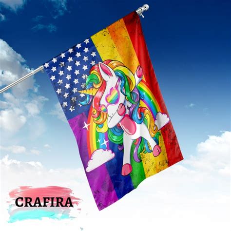 Lgbt Rainbow Pride Flag Unicorn Pride Rainbow Flag Hippie Etsy