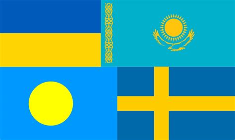 Why Are National Flags That Are Only Yellow And Blue So Uncommon