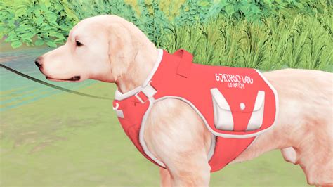 Gloomytrait Ts4 Service Dog Harness In 2023 Service Dogs Sims 4