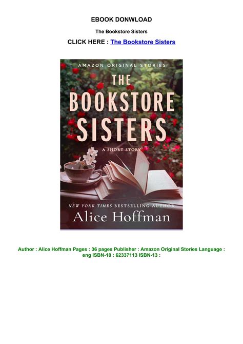 Download Epub The Bookstore Sisters By Alice Hoffman Online Full