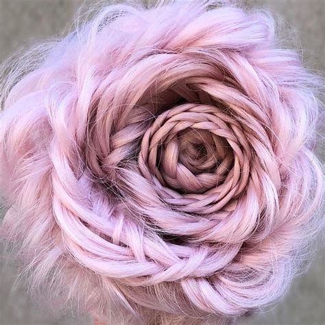 This Braided Rose Hairstyle Is Spring In A Look Updo Hairstyles Allure