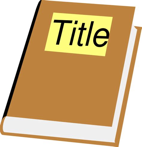 Book With Title Clip Art At Vector Clip Art Online Royalty