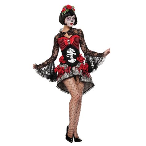 Adult Skeleton Ghost Zombie Bride Halloween Womens Horror Fancy Dress