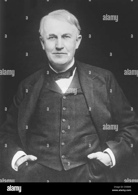 Thomas Alva Edison 1847 1931 Portrait Photo Stock Alamy