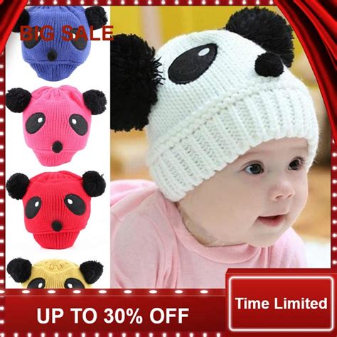 Fashion Lovely Animal Panda Baby Hats And Caps Kids Boy Girl Crochet