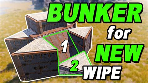 Rust New Double Bunker Solo Base Design Youtube