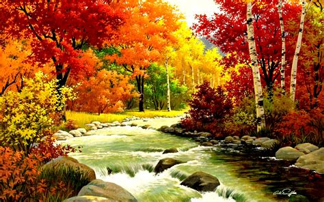 Autumn River High Resolution Wallpaper Nature And Landscape