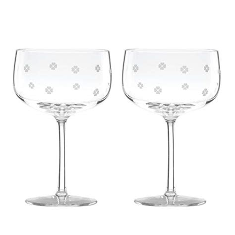 Kate Spade New York Spade Clover 2 Piece Coupe Glass Set 1 25 Lb Clear The Home Kitchen Store
