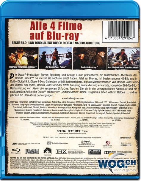 Indiana Jones The Complete Adventures Blu Ray Discs Blu Ray