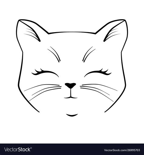 Cute Kitten Face Drawing Anna Blog