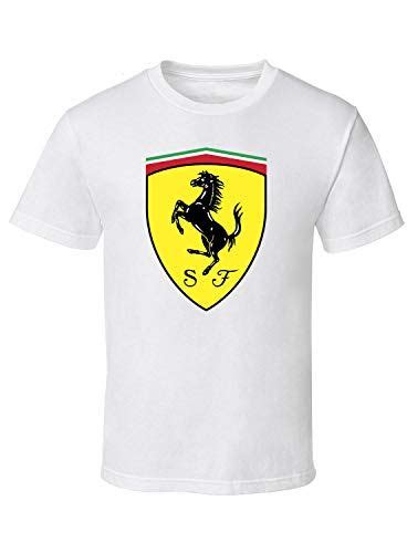 Check spelling or type a new query. Mens Ferrari-Logo-T-Shirt White | Personalized t shirts, Cool t shirts, Order t shirts