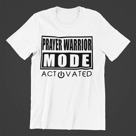 Prayer Warrior Activated Christian T Shirts Prayer T Shirt Etsy