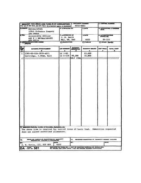 Dd Form 1750 Army Pubs Army Military