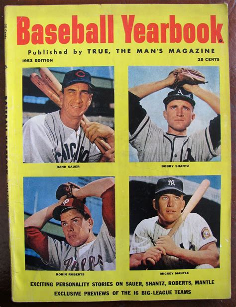 Lot Detail 1953 Baseball Yearbook Magazine Wmickey Mantle Cover