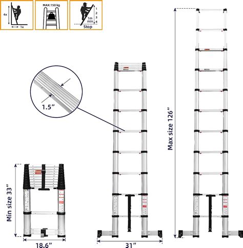 Buy Telescoping Ladder Rv Ladder105ft Aluminum Extension Collapsible