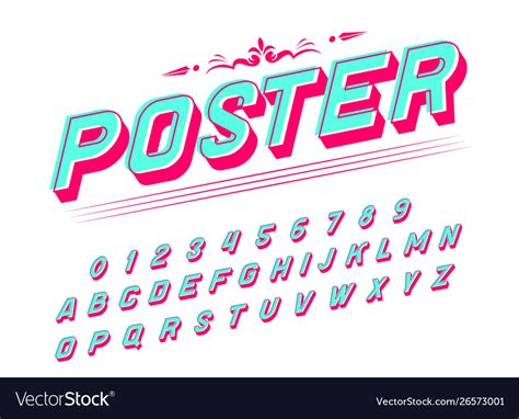 Pop Art Font For Posters Comic Retro Alphabet Vector Image