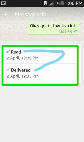 On Whatsapp It Says On The Message Info That The Message Has Been Read