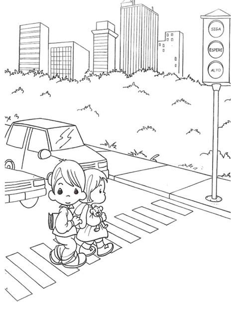 Simple Traffic Light Coloring Page Free Printable Coloring Pages For Kids