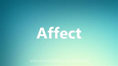Affect - Medical Definition - YouTube