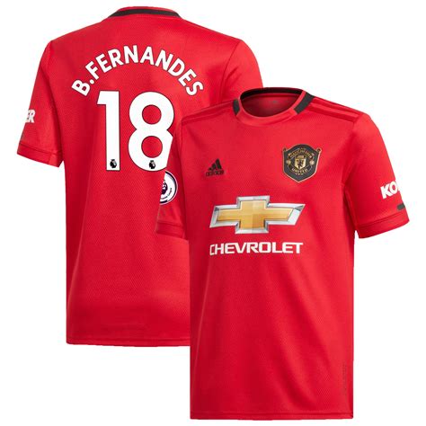 Made for fans, this football jersey has a slightly manchester united 3d printed crest. Youth adidas Bruno Fernandes Red Manchester United 2019/20 ...