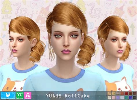 Newsea Yu138 Roll Cake Hair Sims 4 Hairs