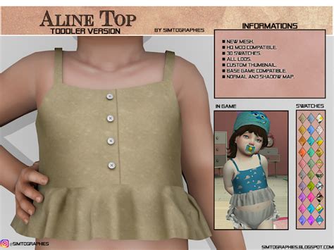 Aline Top Toddler New Mesh Simtographies