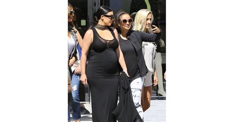 Kim Kardashians Baby Bump In La August 2015 Pictures Popsugar