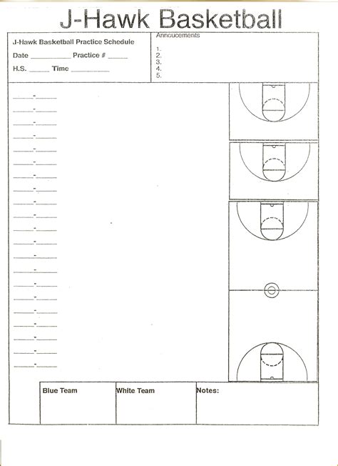 7 Basketball Practice Plan Template Word Fabtemplatez