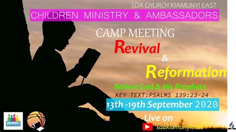 Childrens And Ambassadors Camp Meeting Sermon Youtube