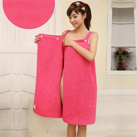 Women Bath Towel Wearable Microfiber Fabric Beach Towel Rose Red Soft Wrap Skirt Towels Super