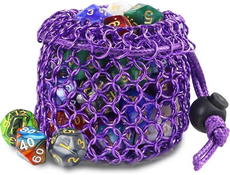 Youshares Chainmail Dandd Dice Bag For Dungeons And Dragons Drawstring