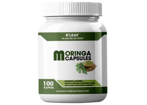 Moringa Capsules Caps Kapsul Daun Kelor Biji Moringa