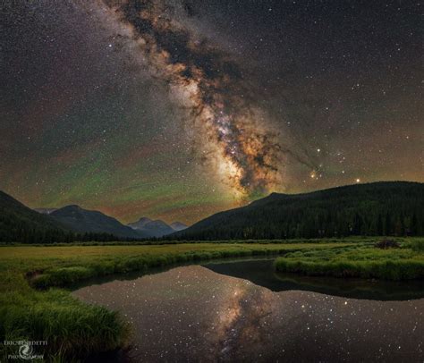 Milky Way Over Christmas Meadows Utah With Reflections In The Bear