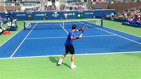 Roger Federer Slow Motion Forehand And Backhand Court Level View Atp