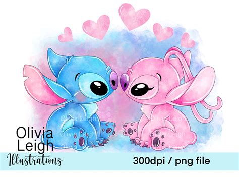 Set Of Stitch Cute Watercolour Nursery Childrens Clipart Etsy Uk