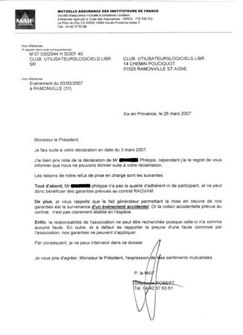 Sample Cover Letter Un Exemple De La Lettre Officielle